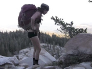 White chick riding black cock