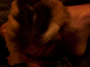 Dutch slut sucking cock