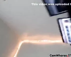 Vibrator massages a teen pussy