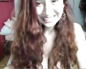 Redhead milf tease very big nude boobs webcam show