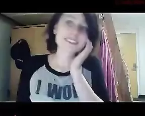 Skyysapphire slim dirty teen brunette dancing webcam show