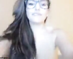 Jenny_Jones beauty teen in glasses hot masturbate in bed webcam show