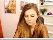 Passion and sexy milf blonde in chair teasing webcam show