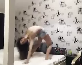 Jadeane beauty slim teen brunette with natural tits show gym body webcam show