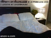 YogaTeacher beauty and busty teen brunette teasing body webcam show