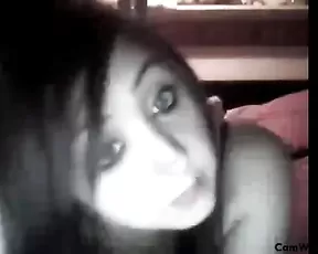 HannahMaria busty teen brunette in bed finger pussy webcam show