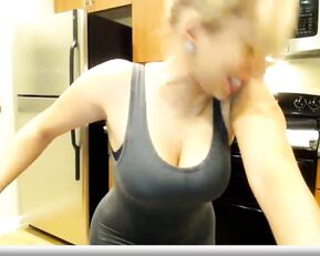 Hidden beauty milf blonde with big boobs teasing webcam show
