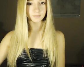 Beauty slim teen blonde show her body webcam show