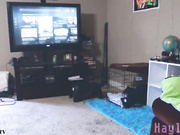 Teen with braided hair is naked and on chat