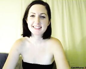 emberhot milf brunette in underwear teasing webcam show