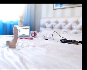 angelmilana sex bomb slim brunette teasing in bed webcam show