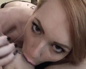 JennyBlighe beautiful slim redhead girl make hot blowjob webcam show