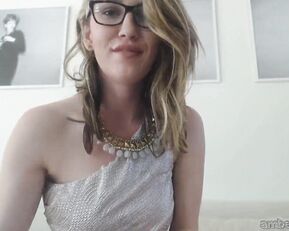 AmberHahn dirty milf blonde masturbate big dildo webcam show