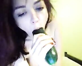 TessaFowler dirty busty girl suck cucumber webcam show