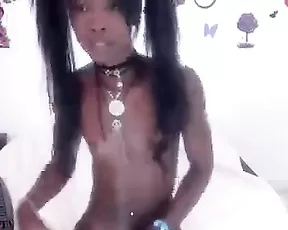 Tracyryan black teen masturbate use dildo webcam show