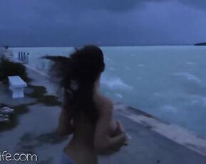 KateeLife naked girl outdoor ocean beach private premium video
