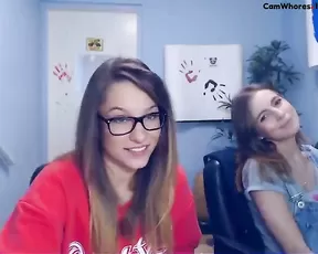 Skinny chick is licking cock