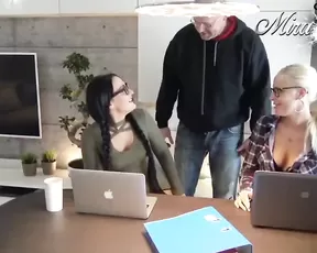 Lara-CumKitten & Mira-Grey in Fuck tuition extremely!