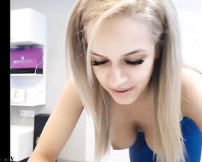 Cute blond giving my cock attention