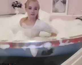 Lover ramming a dildo into his cute GF