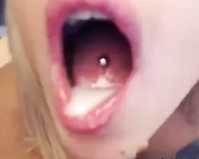 Redhead plays with a sex toy
