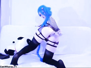 Busty teen has a self-made orgasm