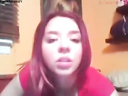 Hot babe blows dick in the bathroom