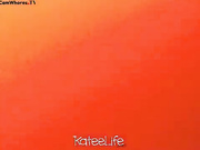 Teen brunette in blue stockings gets two holes filled up