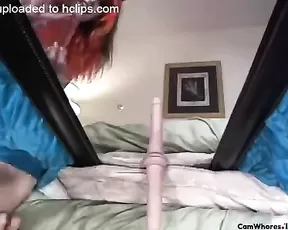 My babe masturbates on the bed