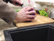 Hot American brunette rubs her hairy muff for the webcam