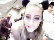 The same so pretty blonde milf wife share by lustful husband initially threesome