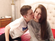 So pretty brunette girlfriend make awezone webcam sex fun with his dude