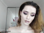 Fingering her tight bum deep