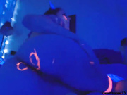 Blonde is jacking off