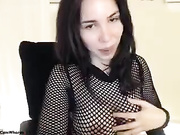 Tall blonde in black stocking fucked while standing