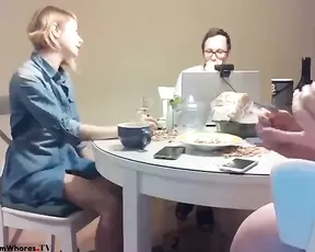 Beautiful Asian cutie rides her man