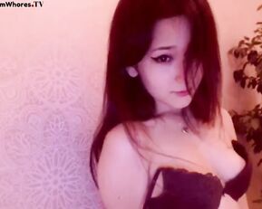 Asian tattooed webcam princess dildoing