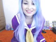 Blonde sucks cock in her corset