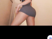 Tight girl plays with clit in the shower and gets filmed