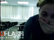 Slim dirty girl fingering in classroom webcam show