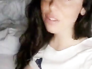 Milf in bed play with her little pussy webcam show