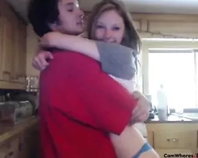 kellyandjonas juicy blonde fingering on kitchen webcam show
