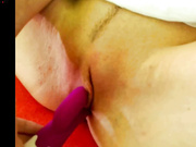 Teen sits down on a plastic cock