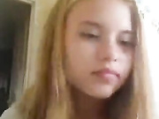 Sweet teen blonde finger pussy webcam show