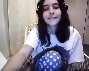 Smiling and stroking his hard penis