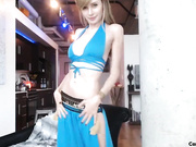 Ebony chick is teasing her pussy