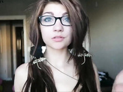 XMissMoxxiX sweet slim teen in glasses teasing body webcam show