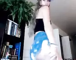 Slim passion teen blonde masturbate little pussy webcam show