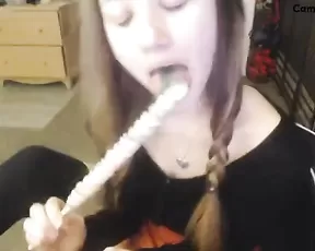 Emo redhead is sucking dick