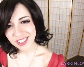 Milf brunette with huge boobs make POV blowjob webcam show